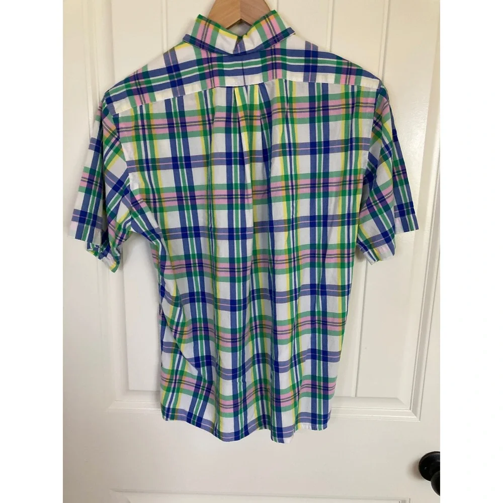 Ralph Lauren Youth Classic Fit Plaid Short Slv Button Down Shirt Bundle Size S